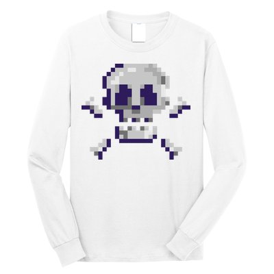 Pixelated Skull Long Sleeve Shirt
