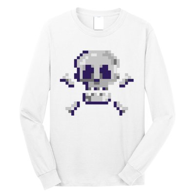 Pixelated Skull Long Sleeve Shirt