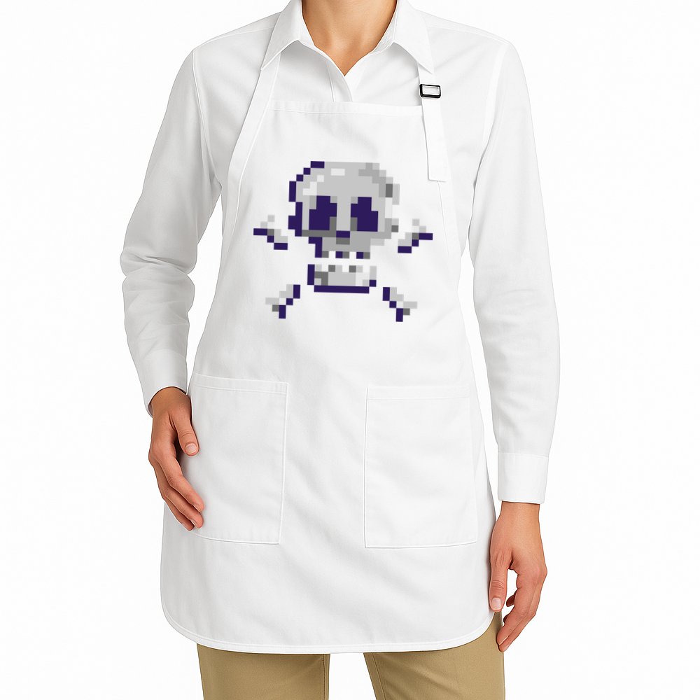 Pixelated Skull Apron