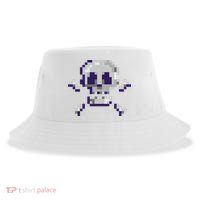 Pixelated Skull Sustainable Bucket Hat