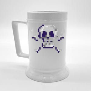 Pixelated Skull Beer Stein