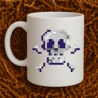 Pixelated Skull Mug