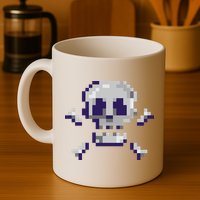 Pixelated Skull Mug