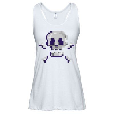 Pixelated Skull Ladies Essential Flowy Tank