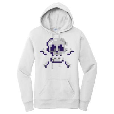 Pixelated Skull Women's Pullover Hoodie
