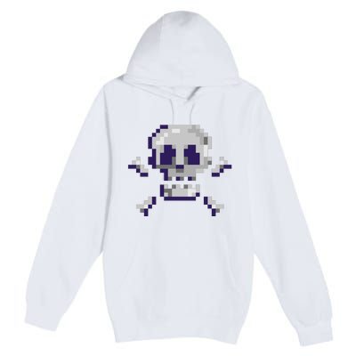 Pixelated Skull Premium Pullover Hoodie