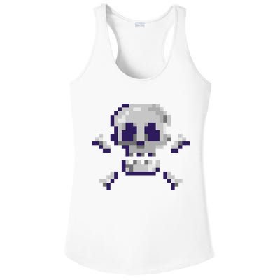 Pixelated Skull Ladies PosiCharge Competitor Racerback Tank