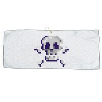 Pixelated Skull Large Microfiber Waffle Golf Towel