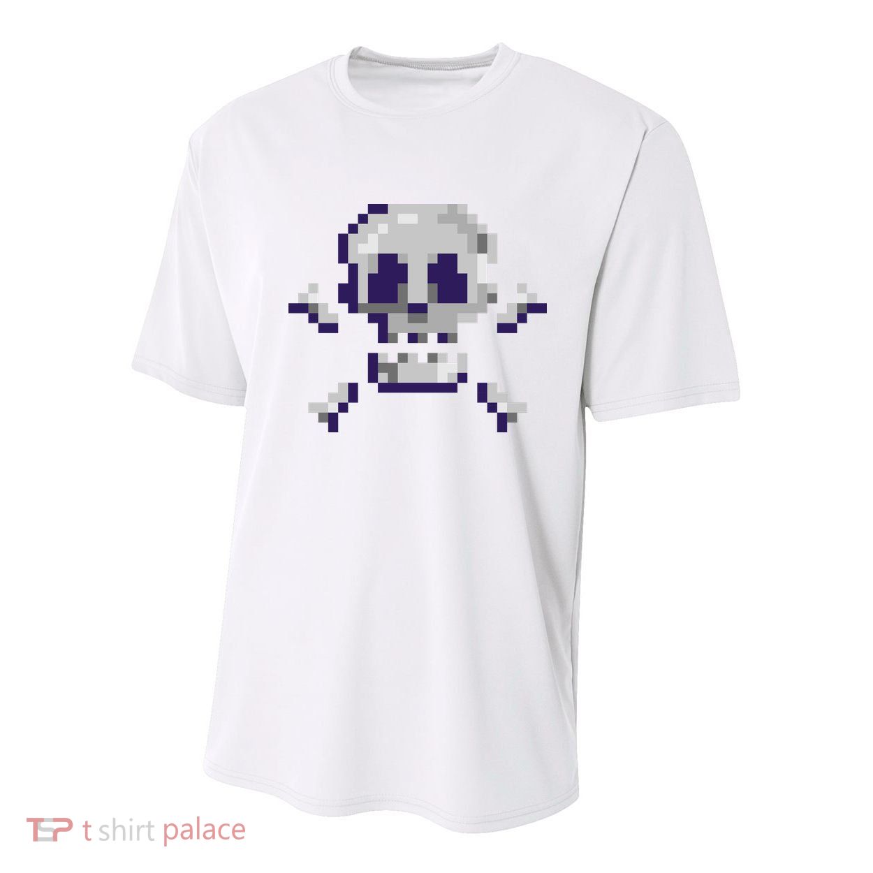 Pixelated Skull Youth Performance Sprint T-Shirt