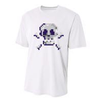 Pixelated Skull Youth Performance Sprint T-Shirt