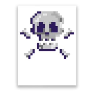 Pixelated Skull Poster