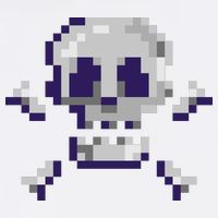 Pixelated Skull Poster