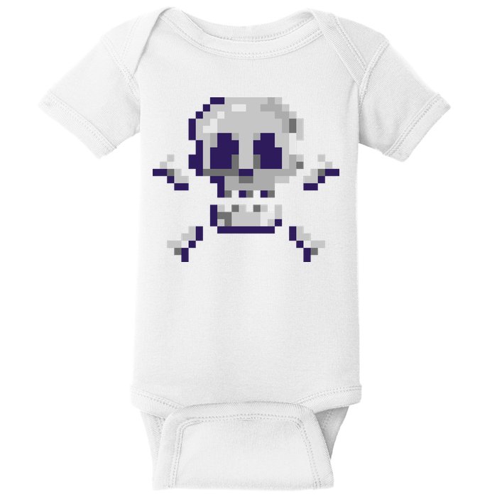 Pixelated Skull Baby Bodysuit