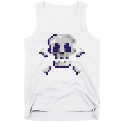 Pixelated Skull Tank Top
