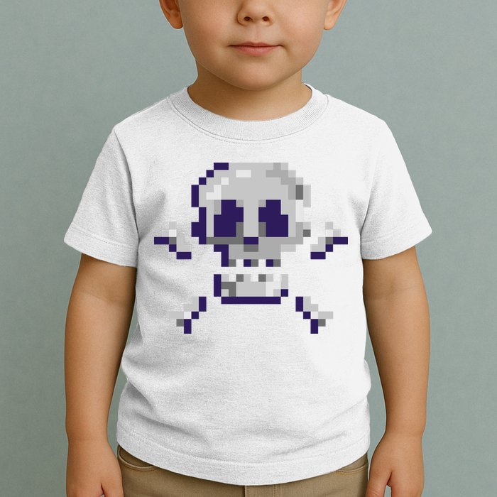 Pixelated Skull Toddler T-Shirt