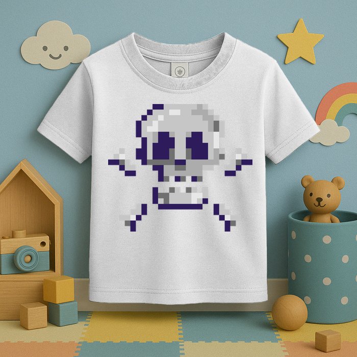Pixelated Skull Toddler T-Shirt