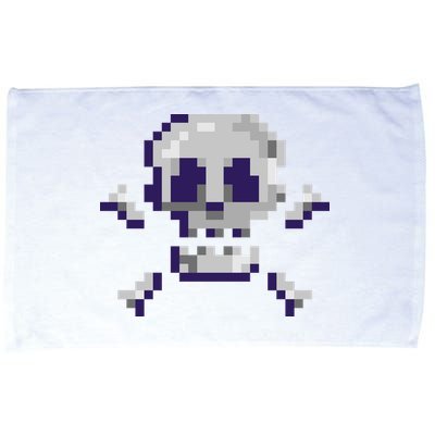 Pixelated Skull Microfiber Hand Towel