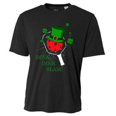 Pickleball St Patricks Day Lucky Pickleball Player Shamrock Cooling Performance Crew T-Shirt