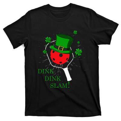 Pickleball St Patricks Day Lucky Pickleball Player Shamrock T-Shirt