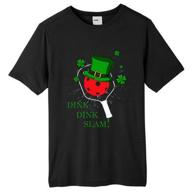 Pickleball St Patricks Day Lucky Pickleball Player Shamrock Tall Fusion ChromaSoft Performance T-Shirt