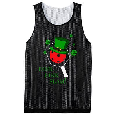 Pickleball St Patricks Day Lucky Pickleball Player Shamrock Mesh Reversible Basketball Jersey Tank