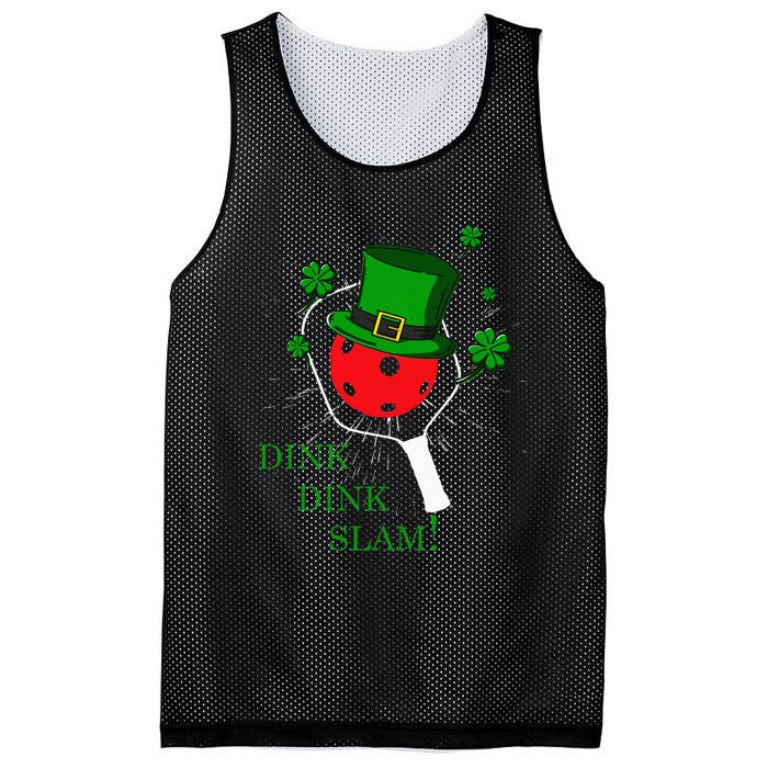 Pickleball St Patricks Day Lucky Pickleball Player Shamrock Mesh Reversible Basketball Jersey Tank