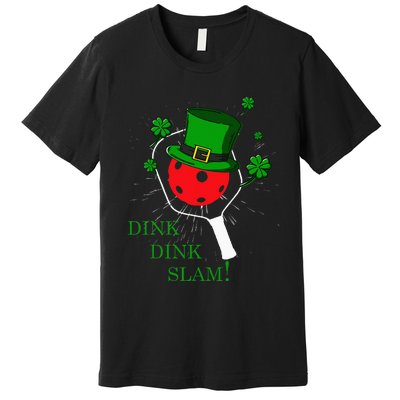 Pickleball St Patricks Day Lucky Pickleball Player Shamrock Premium T-Shirt