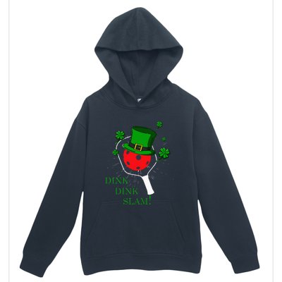 Pickleball St Patricks Day Lucky Pickleball Player Shamrock Urban Pullover Hoodie