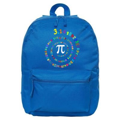 Pi Spiral Pi Day Funny Gift Funny Gift 16 in Basic Backpack