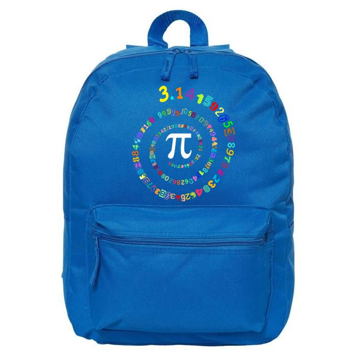 Pi Spiral Pi Day Funny Gift Funny Gift 16 in Basic Backpack