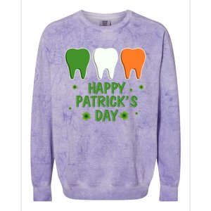 Ph St Patrick Day Irish Dental Teeth Lucky Gift For Dentist Great Gift Colorblast Crewneck Sweatshirt