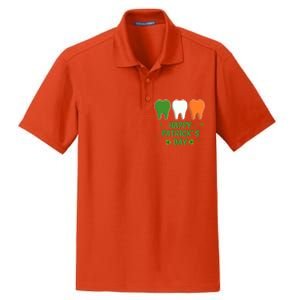 Ph St Patrick Day Irish Dental Teeth Lucky Gift For Dentist Great Gift Dry Zone Grid Polo