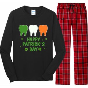 Ph St Patrick Day Irish Dental Teeth Lucky Gift For Dentist Great Gift Long Sleeve Pajama Set