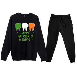 Ph St Patrick Day Irish Dental Teeth Lucky Gift For Dentist Great Gift Premium Crewneck Sweatsuit Set