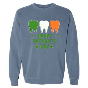 Ph St Patrick Day Irish Dental Teeth Lucky Gift For Dentist Great Gift Garment-Dyed Sweatshirt