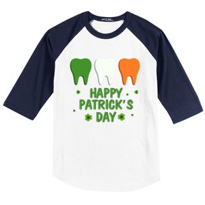 Ph St Patrick Day Irish Dental Teeth Lucky Gift For Dentist Great Gift Baseball Sleeve Shirt