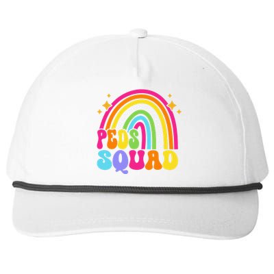 Peds Squad Pediatric Nurse PEDS Pediatrician Peds Nurse Cute Snapback Five-Panel Rope Hat