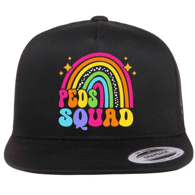 Peds Squad Pediatric Nurse PEDS Pediatrician Peds Nurse Cute Flat Bill Trucker Hat