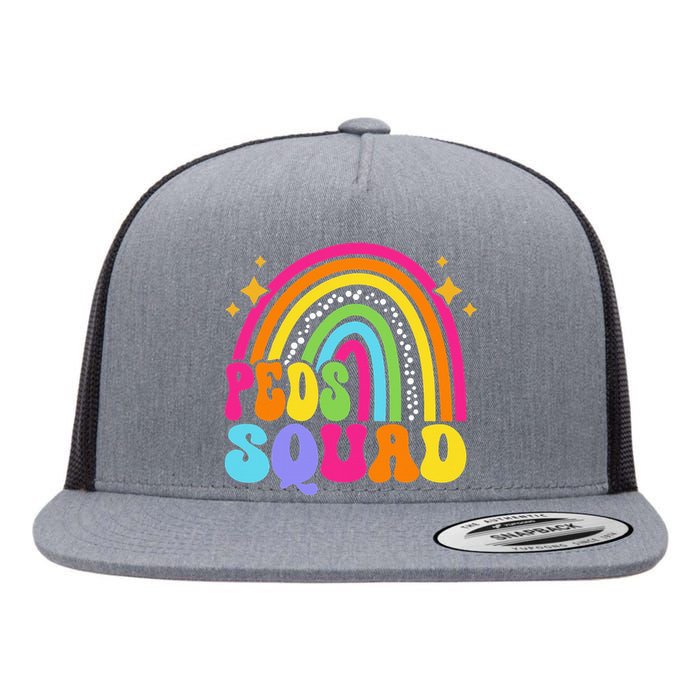 Peds Squad Pediatric Nurse PEDS Pediatrician Peds Nurse Cute Flat Bill Trucker Hat