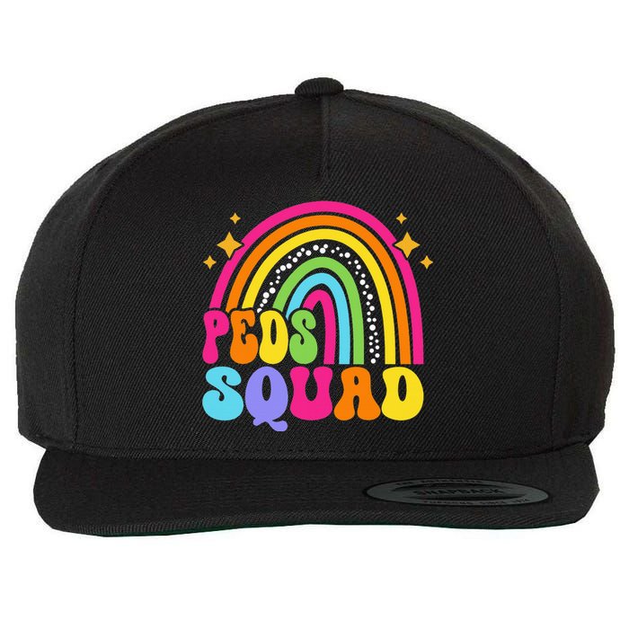 Peds Squad Pediatric Nurse PEDS Pediatrician Peds Nurse Cute Wool Snapback Cap