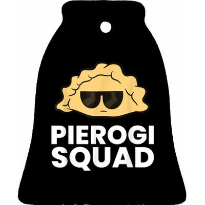 Pierogi Squad Poland Pierogi Ceramic Bell Ornament