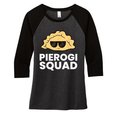 Pierogi Squad Poland Pierogi Women's Tri-Blend 3/4-Sleeve Raglan Shirt