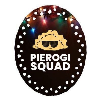 Pierogi Squad Poland Pierogi Ceramic Oval Ornament