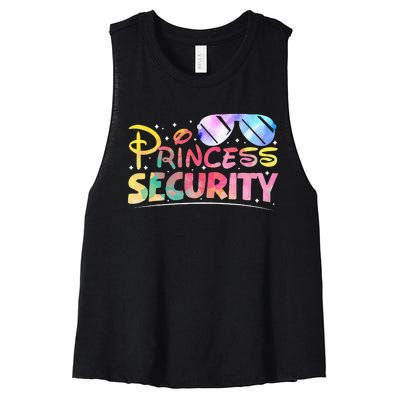 Princess Security Perfects Art For Dad or Boyfriend Women's Racerback Cropped Tank