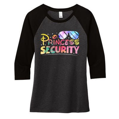 Princess Security Perfects Art For Dad or Boyfriend Women's Tri-Blend 3/4-Sleeve Raglan Shirt