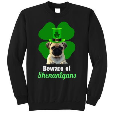 Pugs St. Patrick's Day Hat Funny Shenanigans Sweatshirt