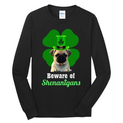 Pugs St. Patrick's Day Hat Funny Shenanigans Tall Long Sleeve T-Shirt