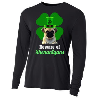 Pugs St. Patrick's Day Hat Funny Shenanigans Cooling Performance Long Sleeve Crew