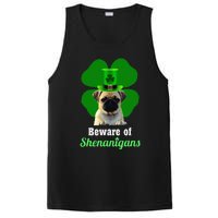 Pugs St. Patrick's Day Hat Funny Shenanigans PosiCharge Competitor Tank