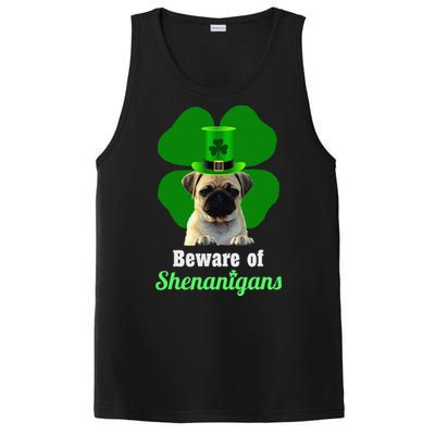 Pugs St. Patrick's Day Hat Funny Shenanigans PosiCharge Competitor Tank